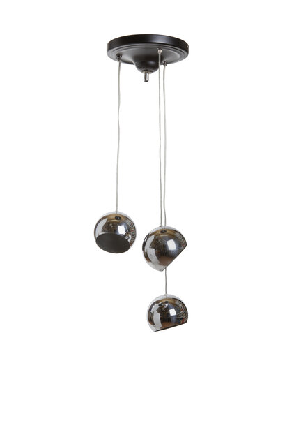 Vintage Design Hanging Lamp, Chrome Bulbs