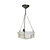 Hanging lamp, glass bowl, white with color palette