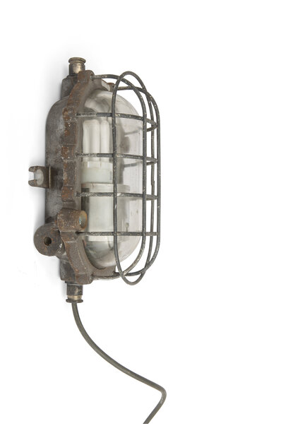 Robuuste Wandlamp, Kooilamp, Industrieel