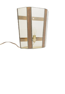 Glass Wall Lamp, Brass Windows