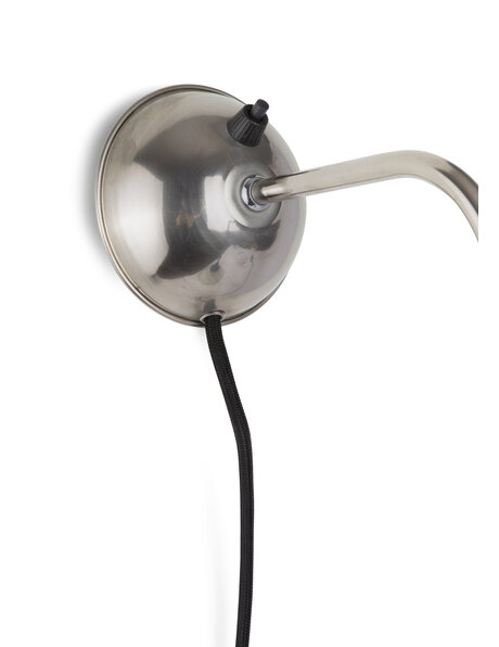 Vintage wall lamp, white cloudy glass shade