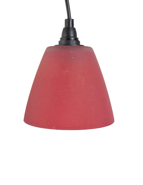 1960s wall lamp, red frosted glass