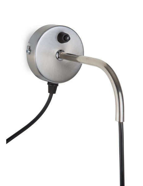 Wandlamp, vintage, zwaar helder glazen kap