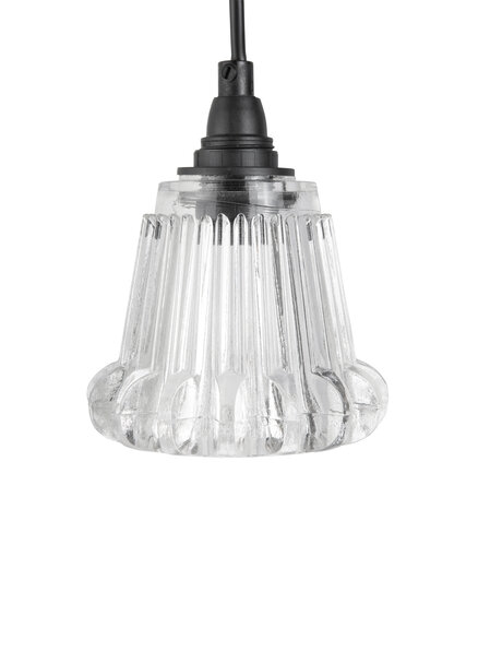 Wall lamp, vintage, heavy clear glass shade