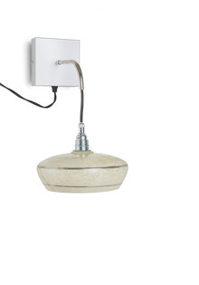 Indoor Wall Lighting, Light Yellow Clouded Glass