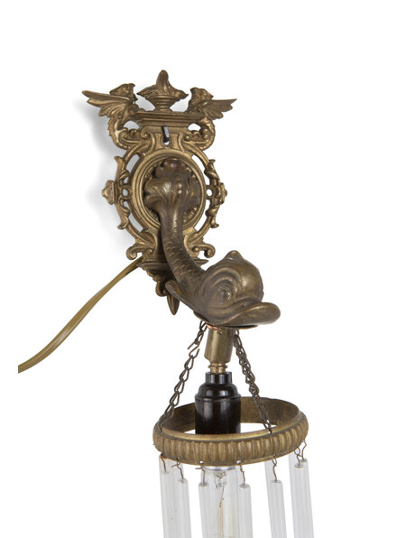 Classic wall lamp, art deco beads