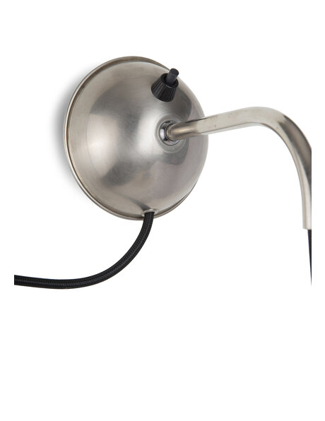 Retro wall lamp, brown glass shade, pattern in the edge