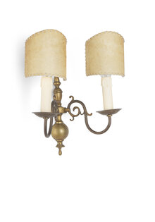 Classic Wall Lamp, Candle Crown with Half Shades