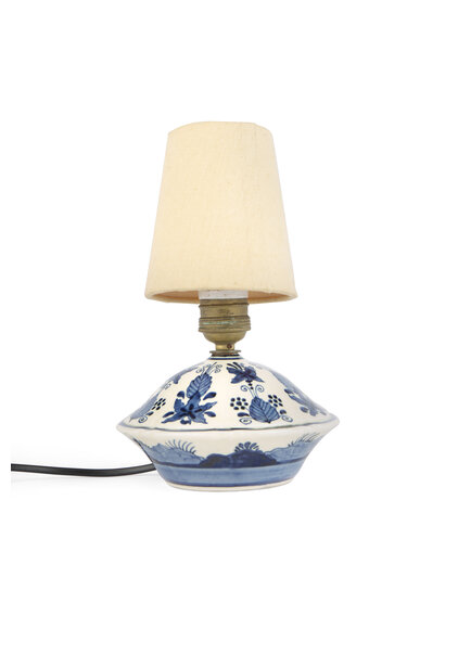 Ceramic Table Lamp with Delft Blue Base