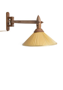 Houten Wandlamp, Vintage Design,  Jaren 50