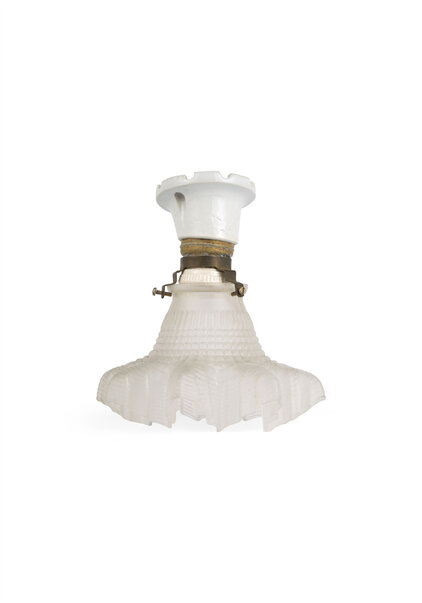 Industrial Wall Lamp, Porcelain Fixture