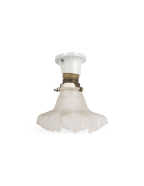 Klassieke wandlamp, wit porselein