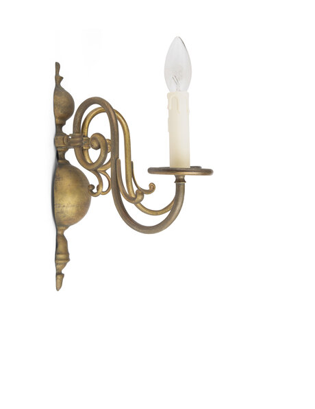 Classic wall lamp, brass, chandelier style