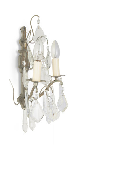 Brocante wall lamp, chandelier style