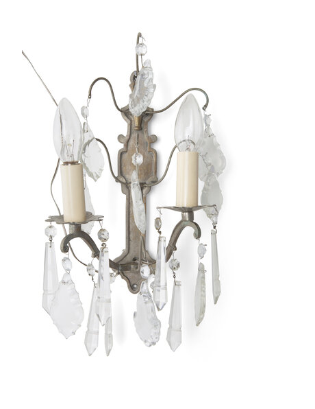 Brocante wall lamp, chandelier style