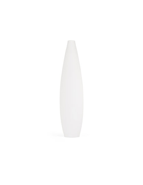 Glass lampshade, white, high, narrow