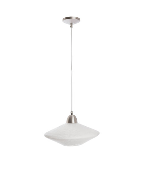 Glass hanging lamp, white