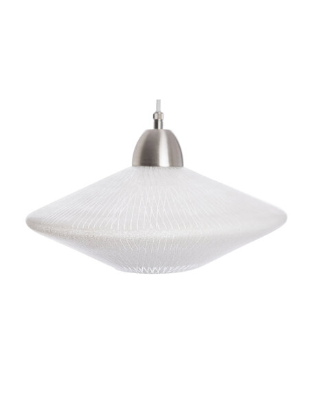 Glazen hanglamp, wit