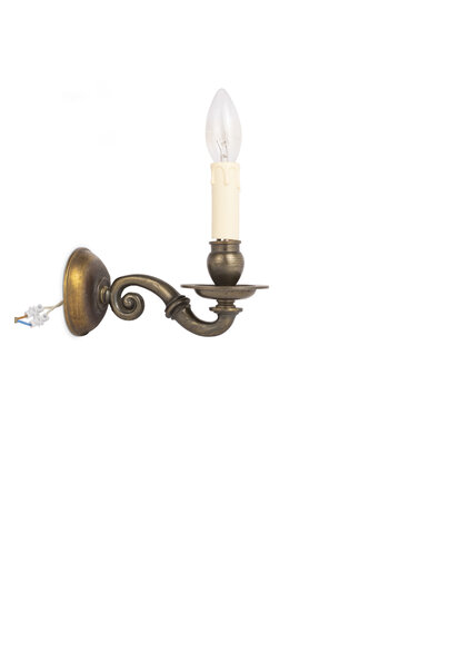 Brown Copper Wall Lamp Single Candlestick