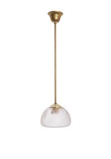 Classic Hanging Lamp, Cut Glass on Rod