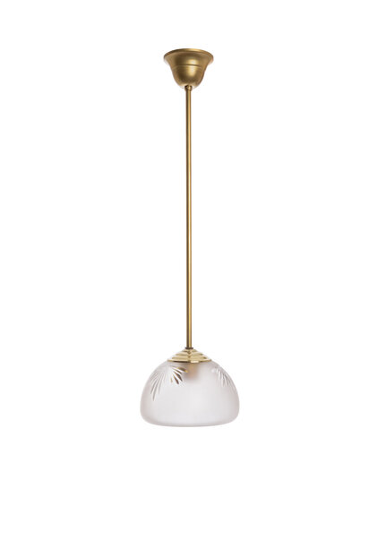 Classic Hanging Lamp, Cut Glass on Rod