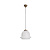 White hanging lamp, glass in bell shape