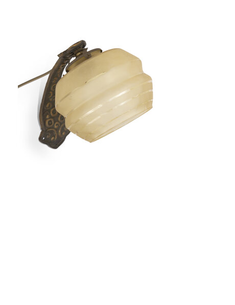 Wandlamp klassiek, bewerkt messing houder