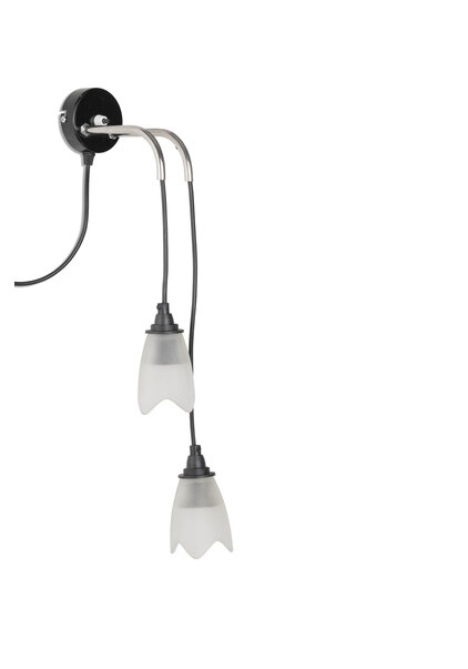 Vintage Wall Lamp with Hanging Chalices, 1970s