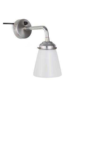 Vintage Wall Lamp Sleek Design, White Glass