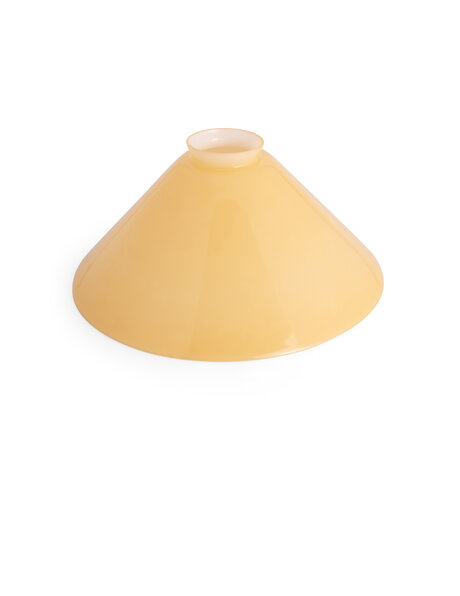 Industrial glass lampshade, light yellow
