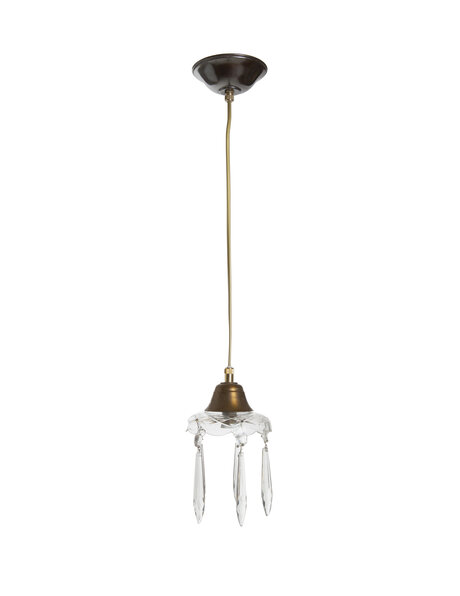 Small hanging lamp, from the thirties, on a cord