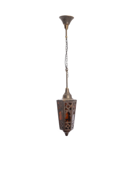 Brown brass hanging lamp, Moroccan style