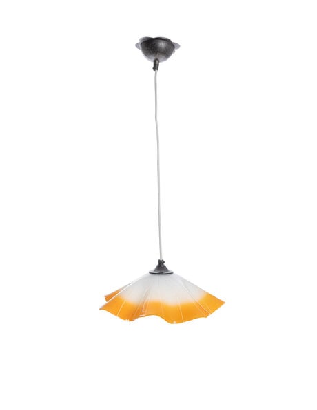 Oranje hanglamp, glas, vintage