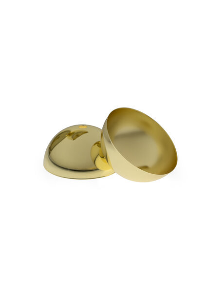 Ceiling plate, shiny gold, shape: hemisphere (half ball)