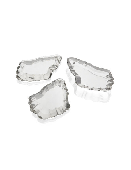 Luster glas, kristalglas, blad, 8.7 cm