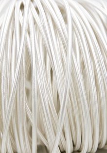 Lamp Wire, with Fabric Cover, White, Round Shape, 3-Core