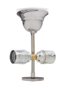 Lamp Suspension, Silver, for Glass Dishes