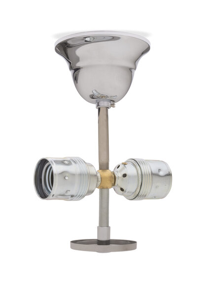 Lamp Suspension, Silver, for Glass Dishes