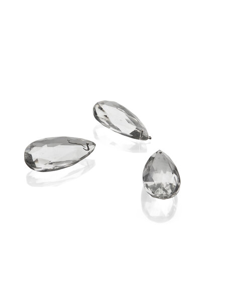 Chandelier glassware, long bead, 6.0 cm (2,4 inch) length