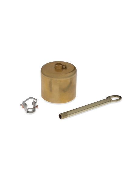 Gold coloured ceiling plate, complete for chain