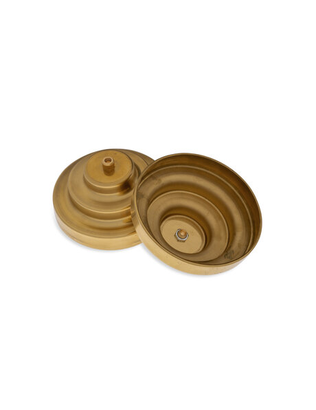 Plafondkap, messing, trapvormig, voor op snoer