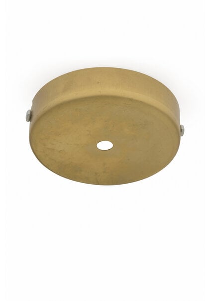 Ceiling Cap (Wall Plate), Flat, Round, Brass, 10.3 cm, (4.05 in)