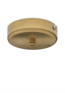 Ceiling Cap for Cable, Flat, Brass, 10 cm