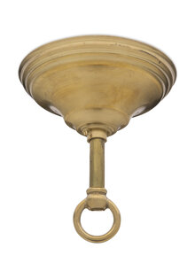 Ceiling Cap,  Brass, Pointed Shape, 14 cm, for Chain