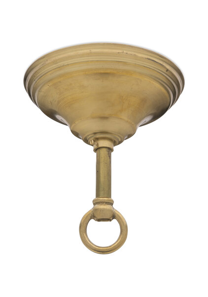 Ceiling Cap,  Brass, Pointed Shape, 14 cm, for Chain
