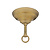 Brass ceiling rose, complete for chain