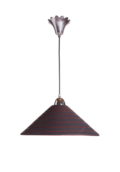 Glazen Hanglamp, Rode Spiraal, Jaren 70