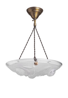 Klassieke Hanglamp, Art Deco Schaal aan Koord