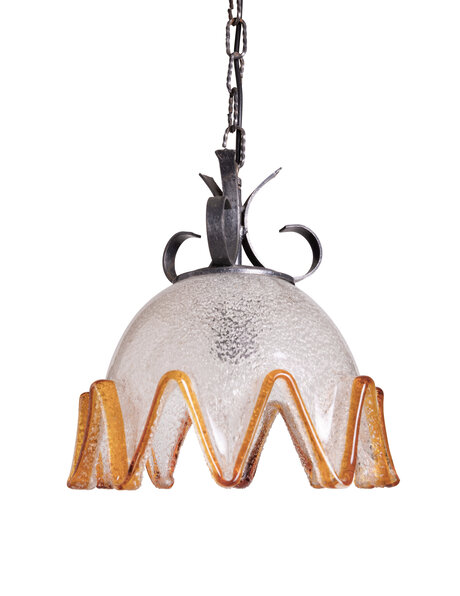 Hanging lamp vintage, volcano glass
