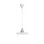 White hanging lamp, serrated flat white shade